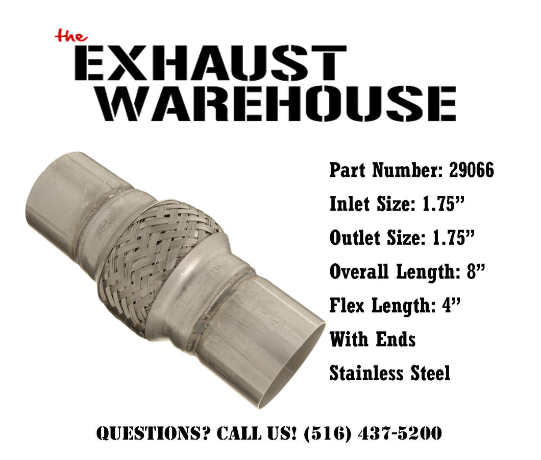Bear River Converters 1.875" X 6" X 10" Flex Pipe Exhaust Coupling - T304 Stainless Steel