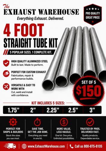 4 Foot Straight Tube Kit – 5 Most Popular Sizes