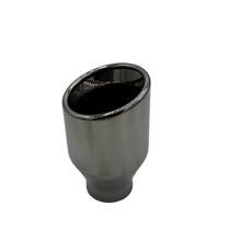Rolled Double Wall Angled Chrome Exhaust Tip