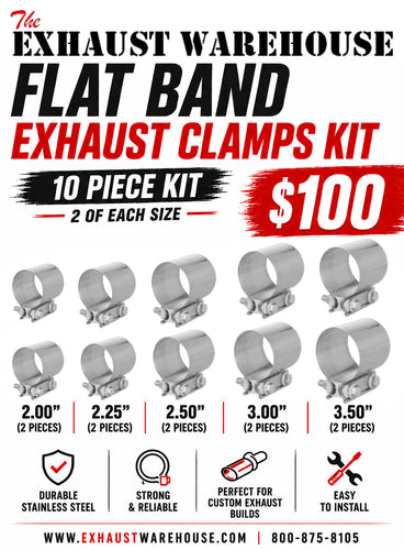 Flat Band Exhaust Clamp Kit – 10 Piece Assortment