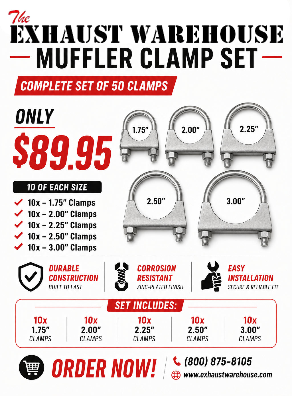 Muffler Clamp Set