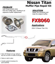 FX8060 Heavy Duty 2 Bolt Flat Flange Repair Kit 2 1/2" OD