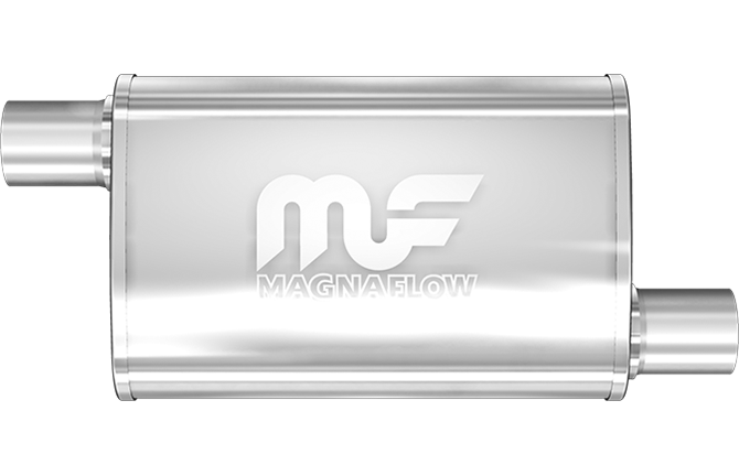 MagnaFlow Straight Through Muffler Offset Offset 3.5 x 7 OVAL